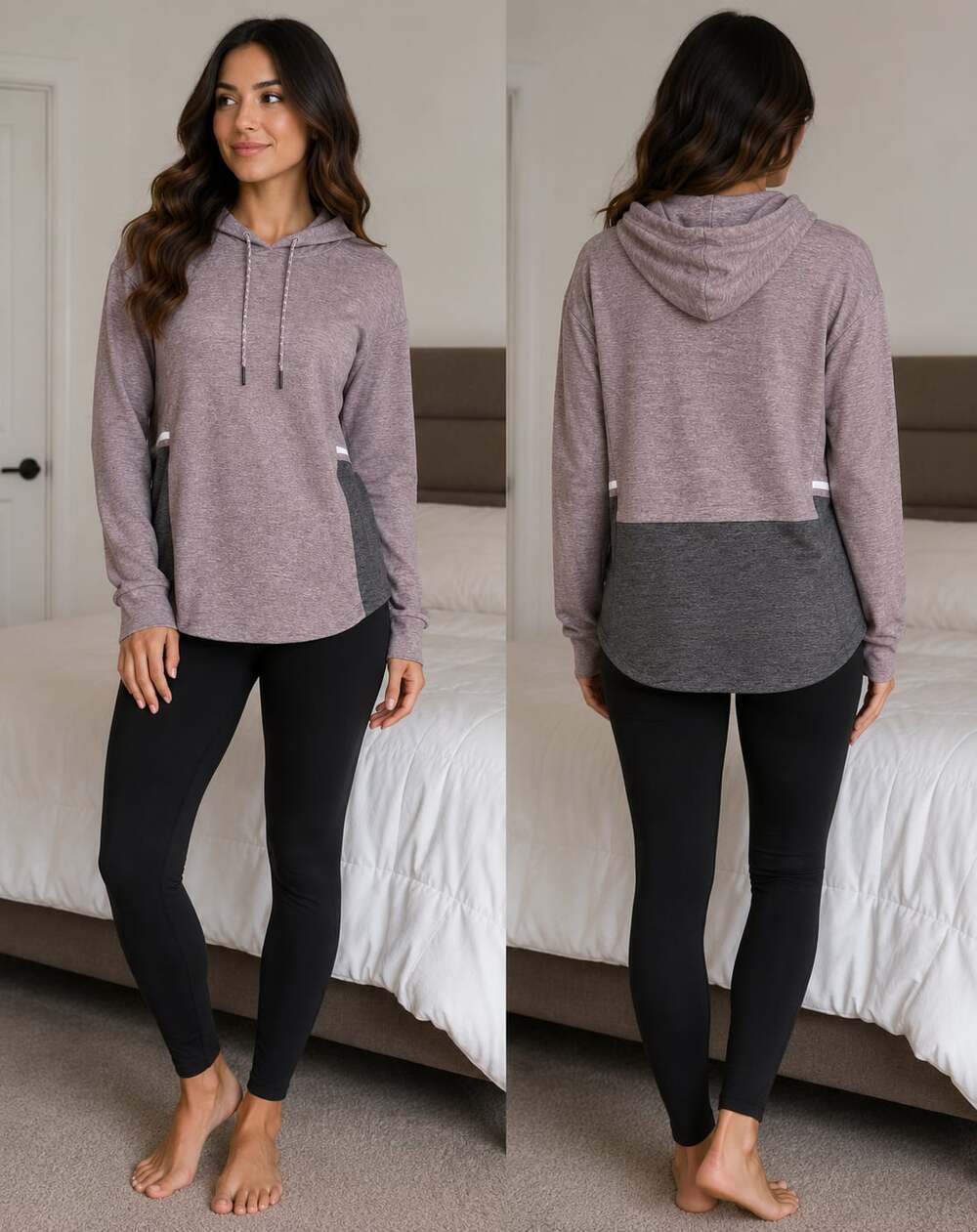Kerenhart Women's Colorblock Pullover Hoodie Size L